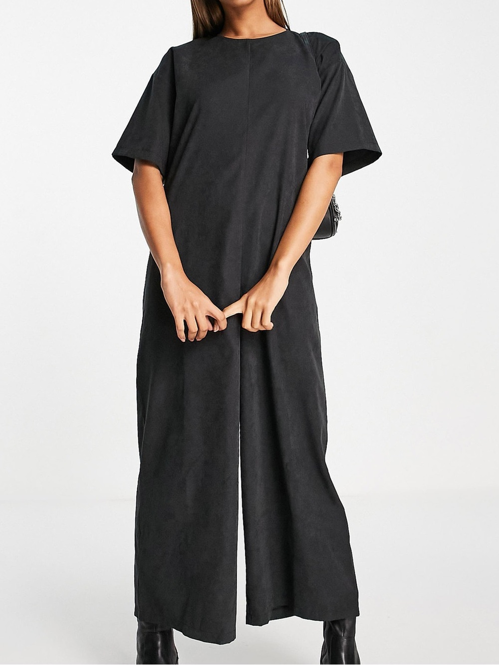 ASOS Charcoal Short-Sleeve Jumpsuit